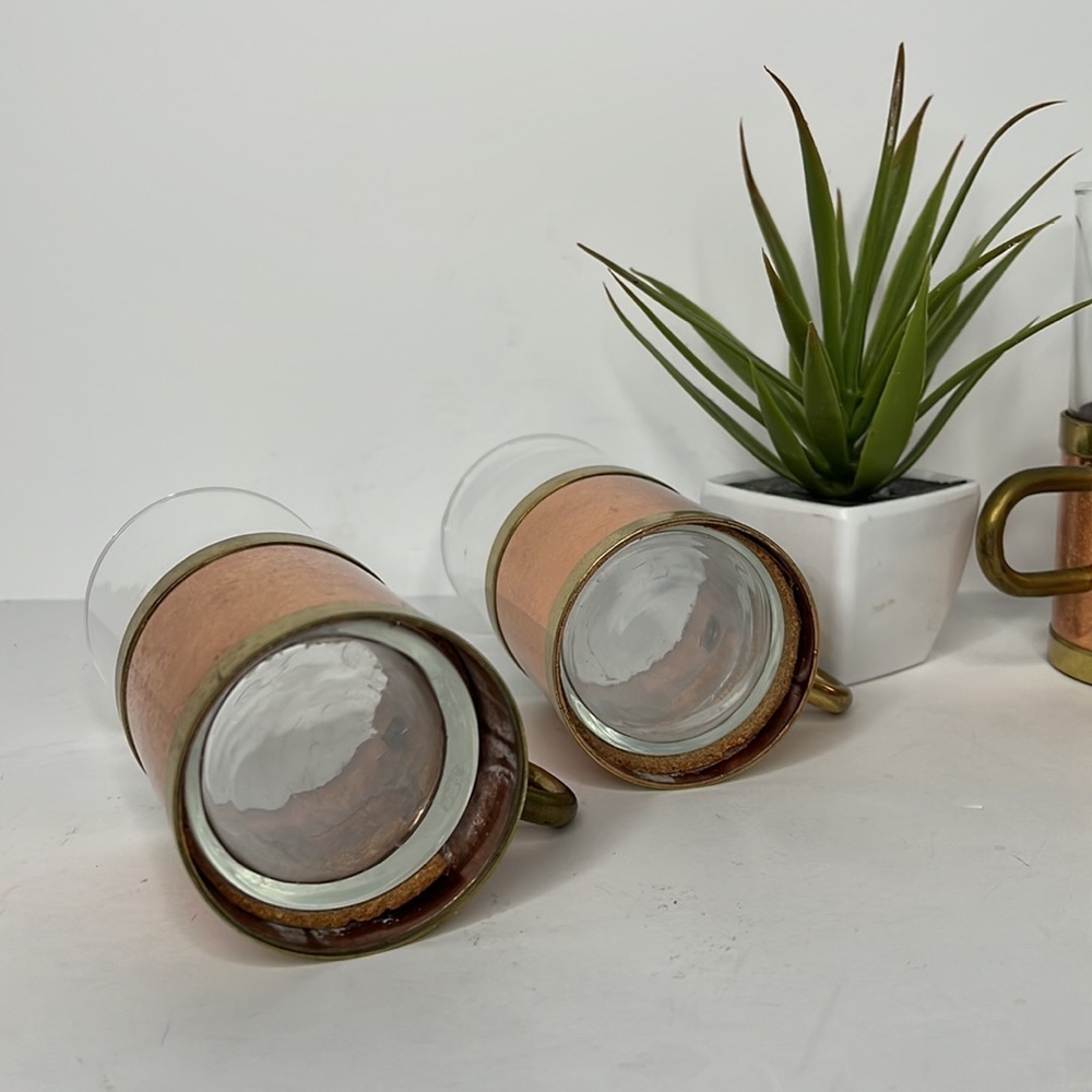 Mid-Century Modern Copper Irish Coffee Tea Glass - Set of 4 - Picture 12 of 16